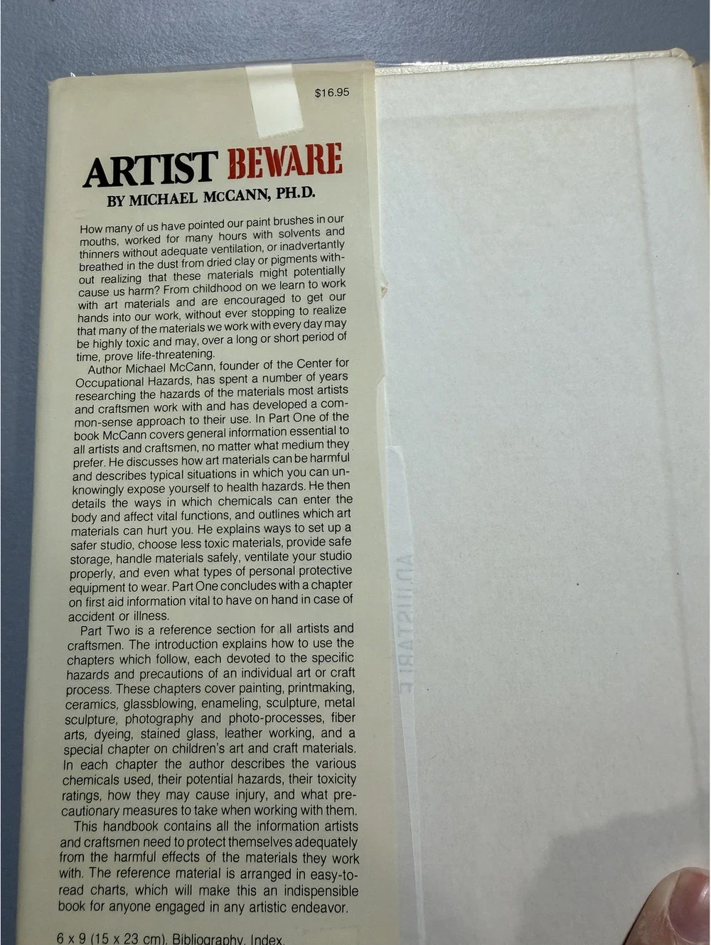 Artist Beware: The Hazards and Precautions in Working with Art and Craft Mat